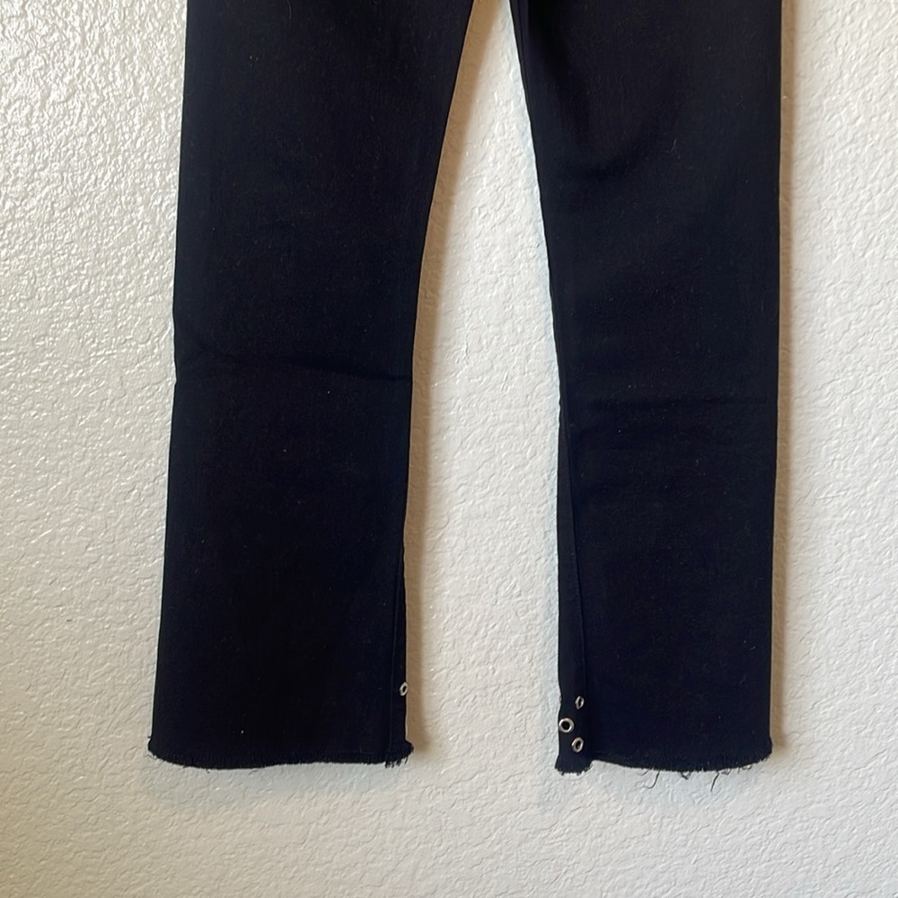 MISA Los Angeles The Super Star Crop Flare Jeans Black - Picture 9 of 10